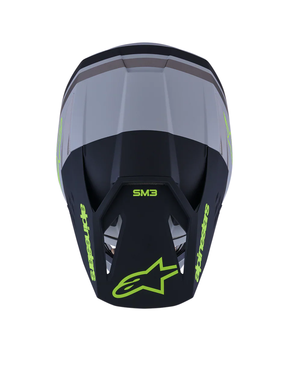 Alpinestars Helmet SM3 Radium Helmet Gray Black Yellow Matt - Image 2
