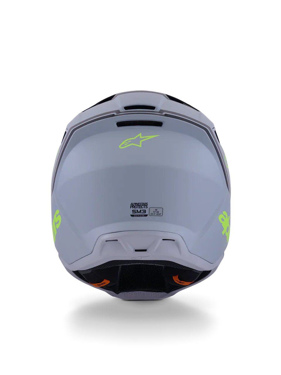 Alpinestars Helmet SM3 Radium Helmet Gray Black Yellow Matt - Image 7