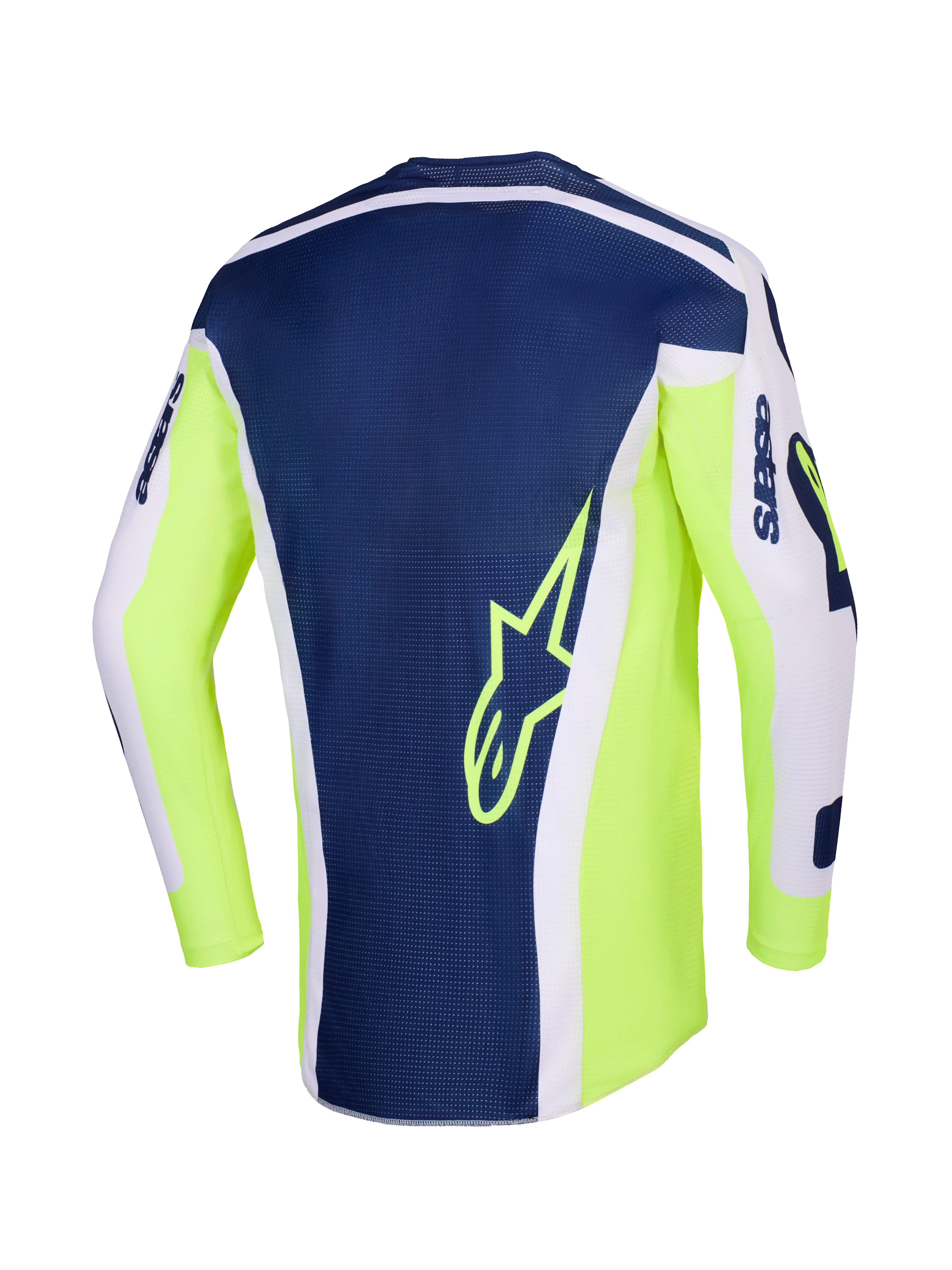 2026 Alpinestars Racer Air Riway Motocross Jersey - Light Gray Yellow Fluo Blue - Image 2