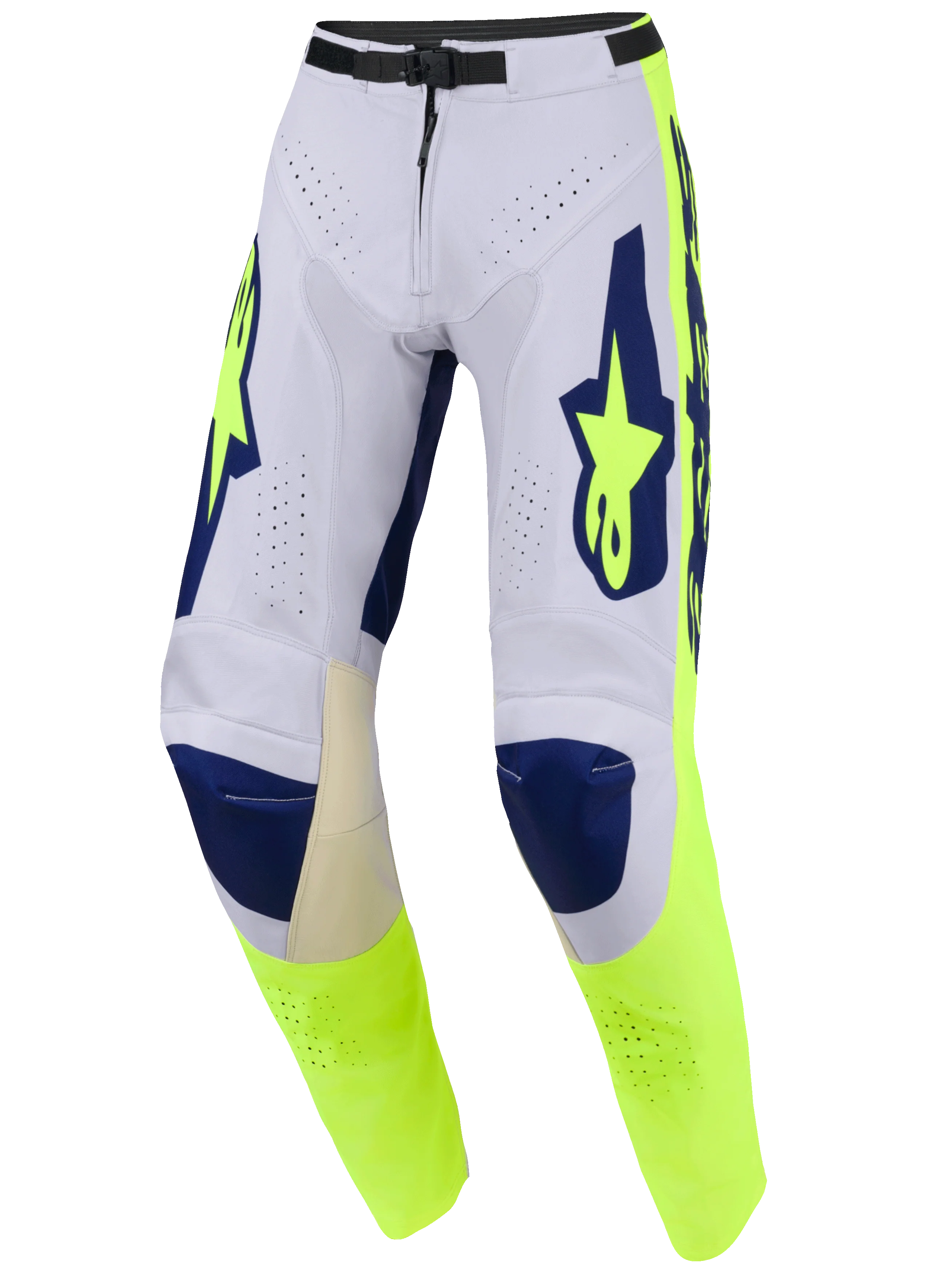 2026 Alpinestars Racer Air Riway Pant -Light Gray Yellow Fluo Blue