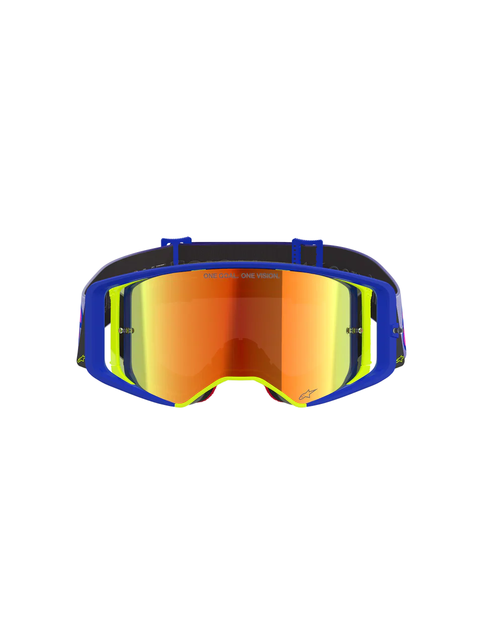 2026 Alpinestars Supertech Goggles Vision Vista - Blue Yellow Purple Mirror Red - Image 3