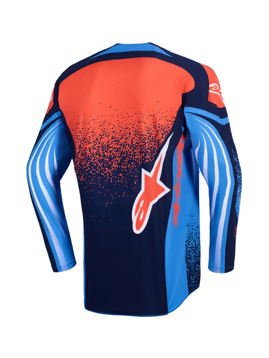 2026 Alpinestars Techstar Nomur Motocross Jersey - Dark Navy Orange Blue - Image 2
