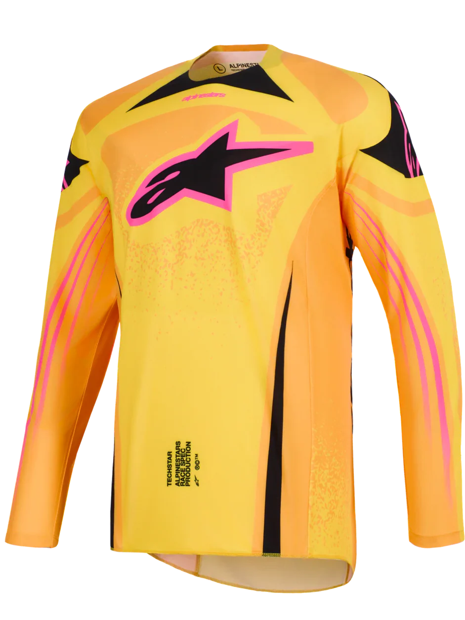 2026 Alpinestars Techstar Nomur Motocross Jersey - Orange Yellow Pink