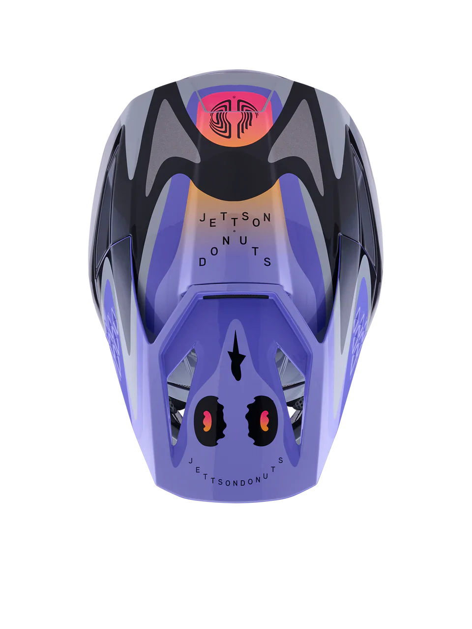 Alpinestars Youth Helmet SM3 Jettson Gray Purple Black Gloss - Image 2