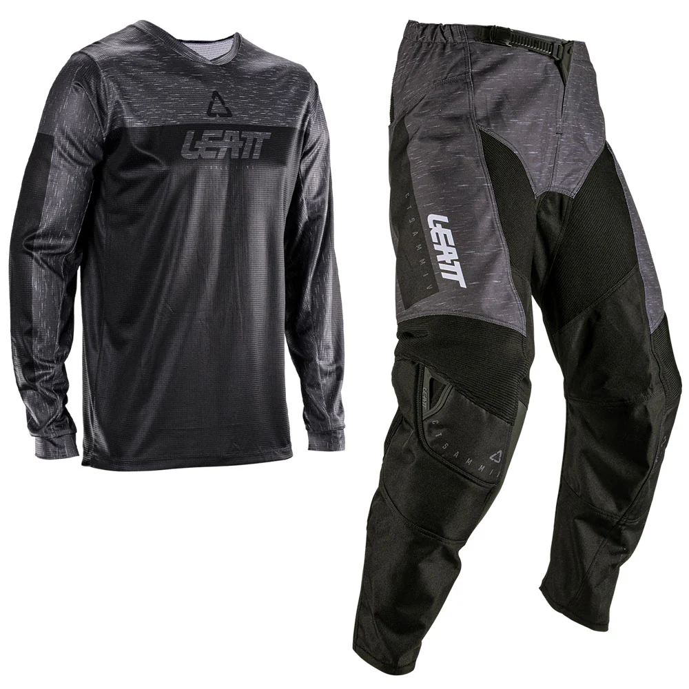 2026 Leatt 3.5 Youth Pant and Jersey Kit Combo Stealth Black