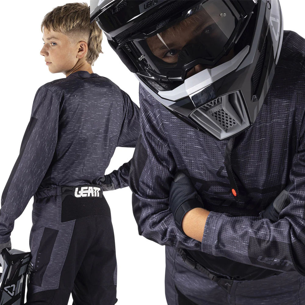 2026 Leatt 3.5 Youth Pant and Jersey Kit Combo Stealth Black - Image 2