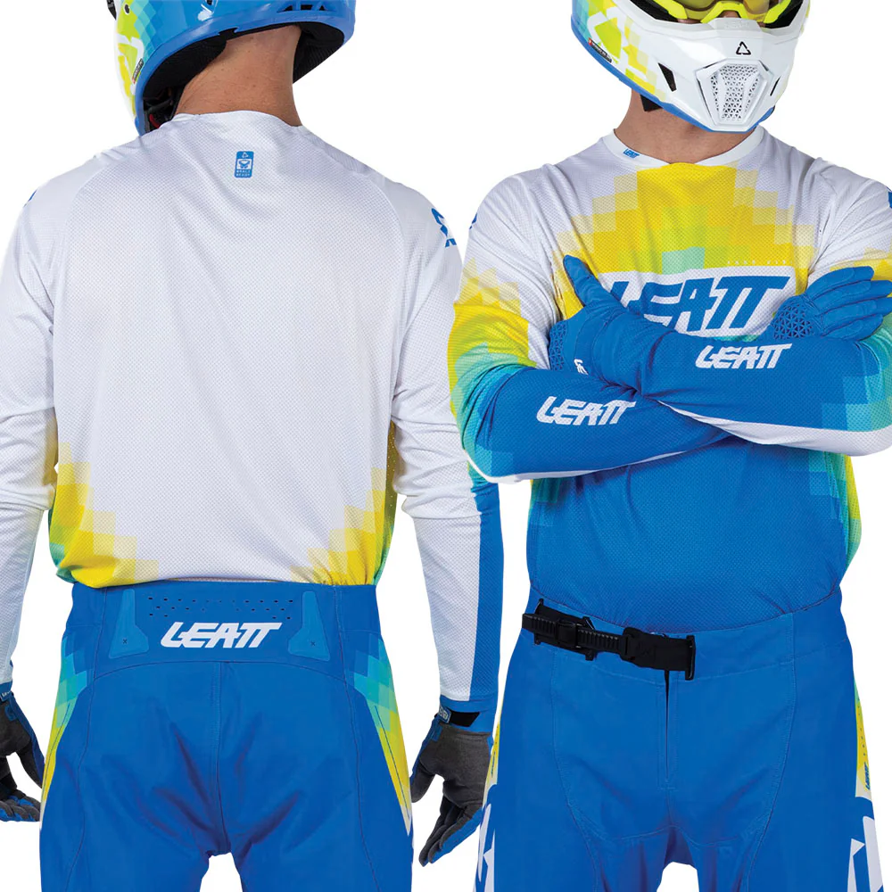 2026 Leatt 4.5 Moto Lite Jersey Pixel Blue - Image 3