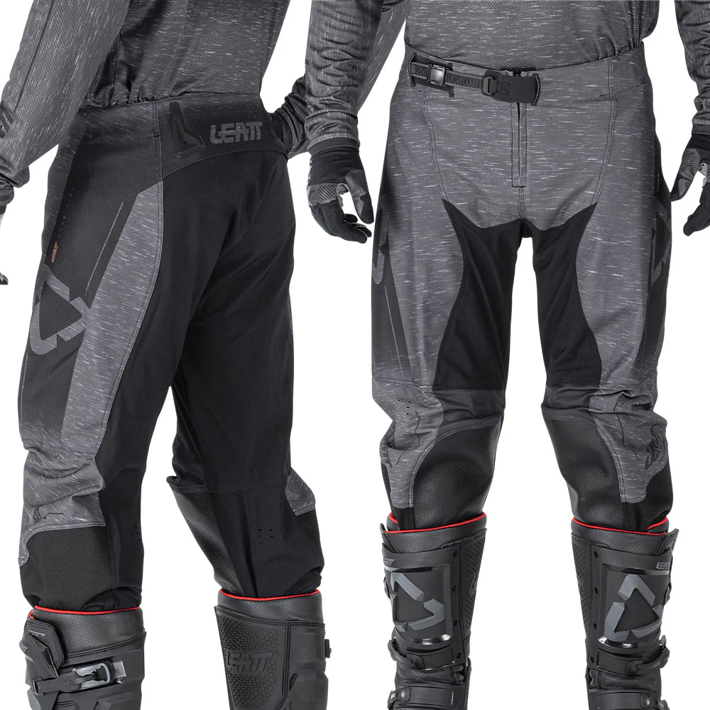 2026 Leatt 4.5 Moto Pant Stealth Black Grey - Image 3