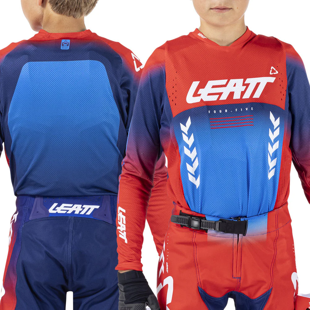 2026 Leatt 4.5 Moto Youth Jersey Blue Red - Image 3