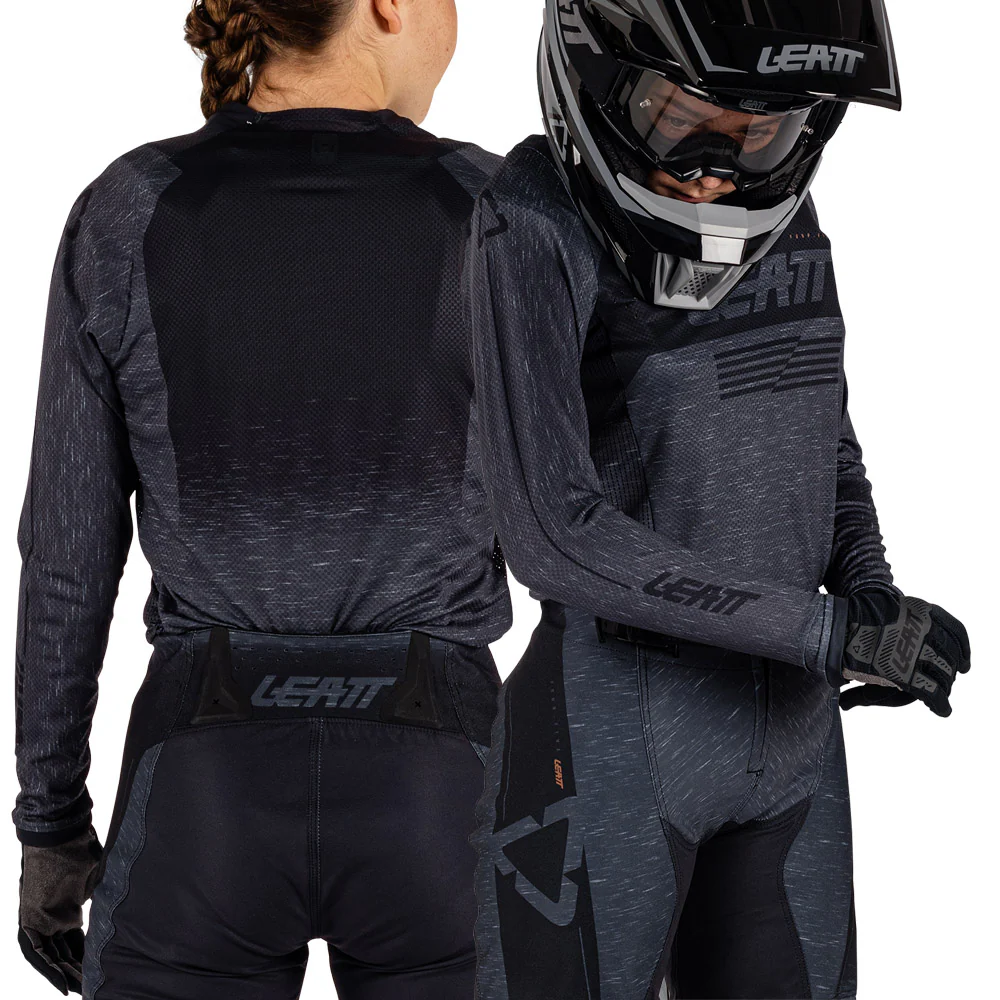 2026 Leatt 4.5 Moto Youth Jersey Stealth Black Grey - Image 3