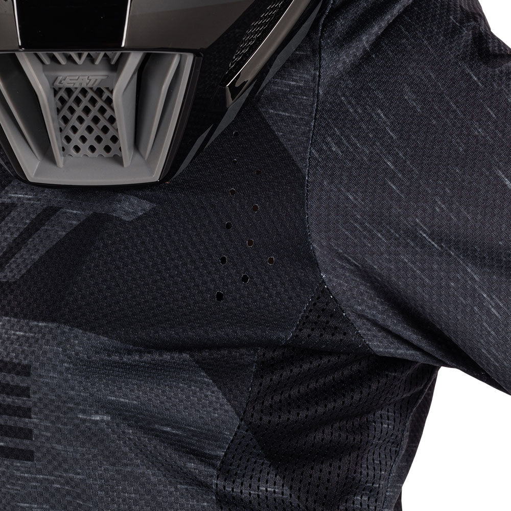 2026 Leatt 4.5 Moto Youth Jersey Stealth Black Grey - Image 4
