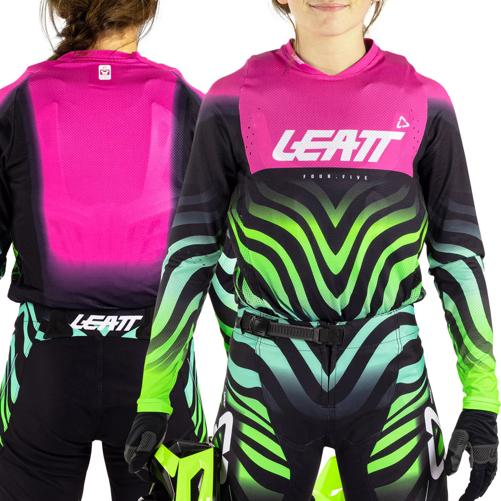 2026 Leatt 4.5 Moto Youth Jersey Tiger Pink - Image 3