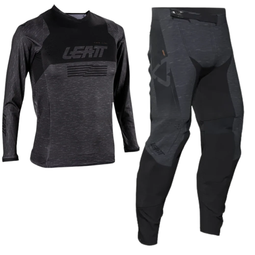 2026 Leatt 4.5 Moto Youth Kit Combo Stealth Black Grey