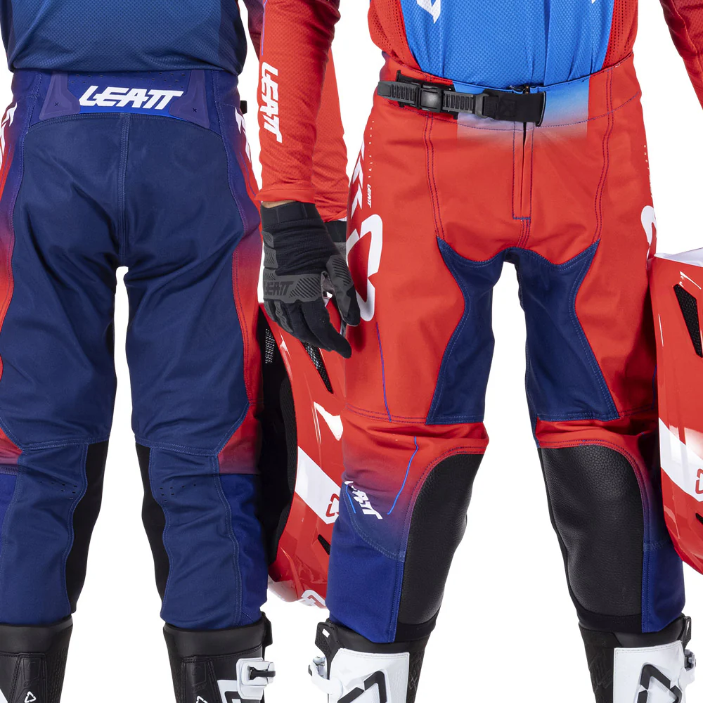 2026 Leatt 4.5 Moto Youth Pant Royal Blue Red - Image 3