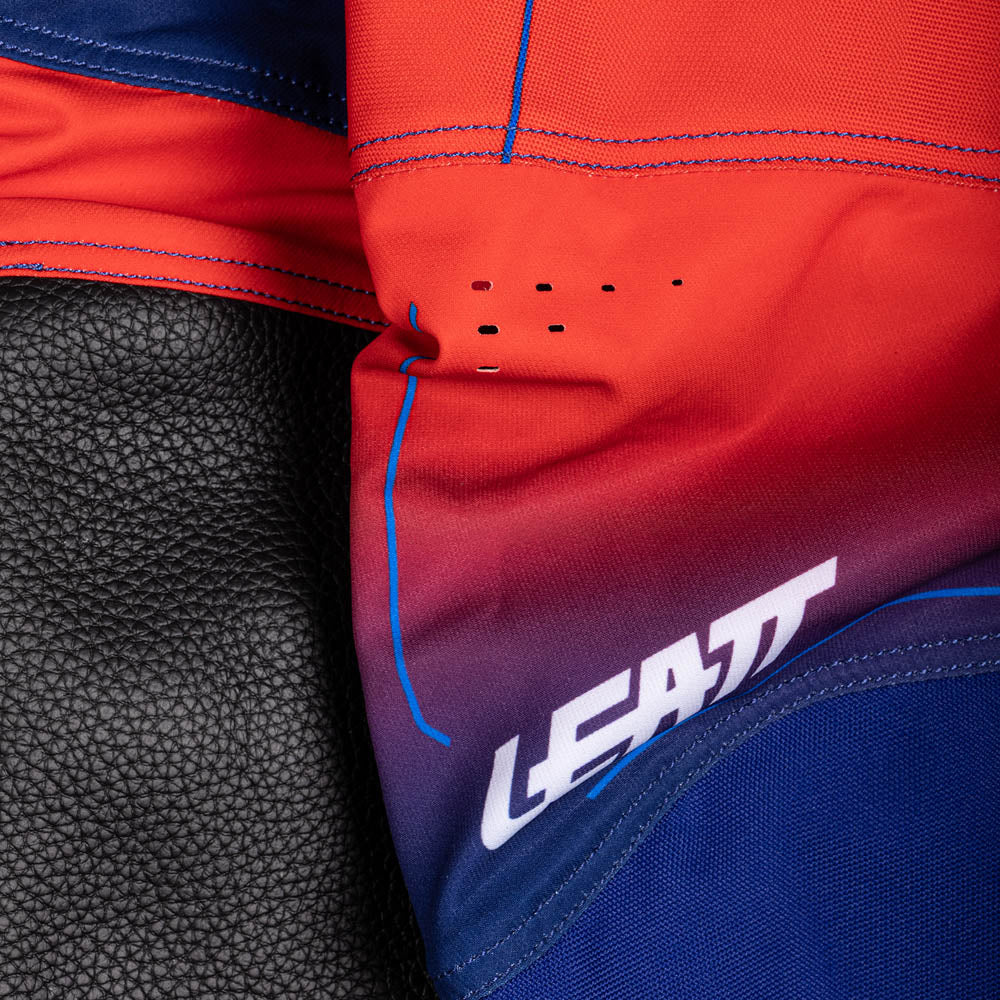 2026 Leatt 4.5 Moto Youth Pant Royal Blue Red - Image 4