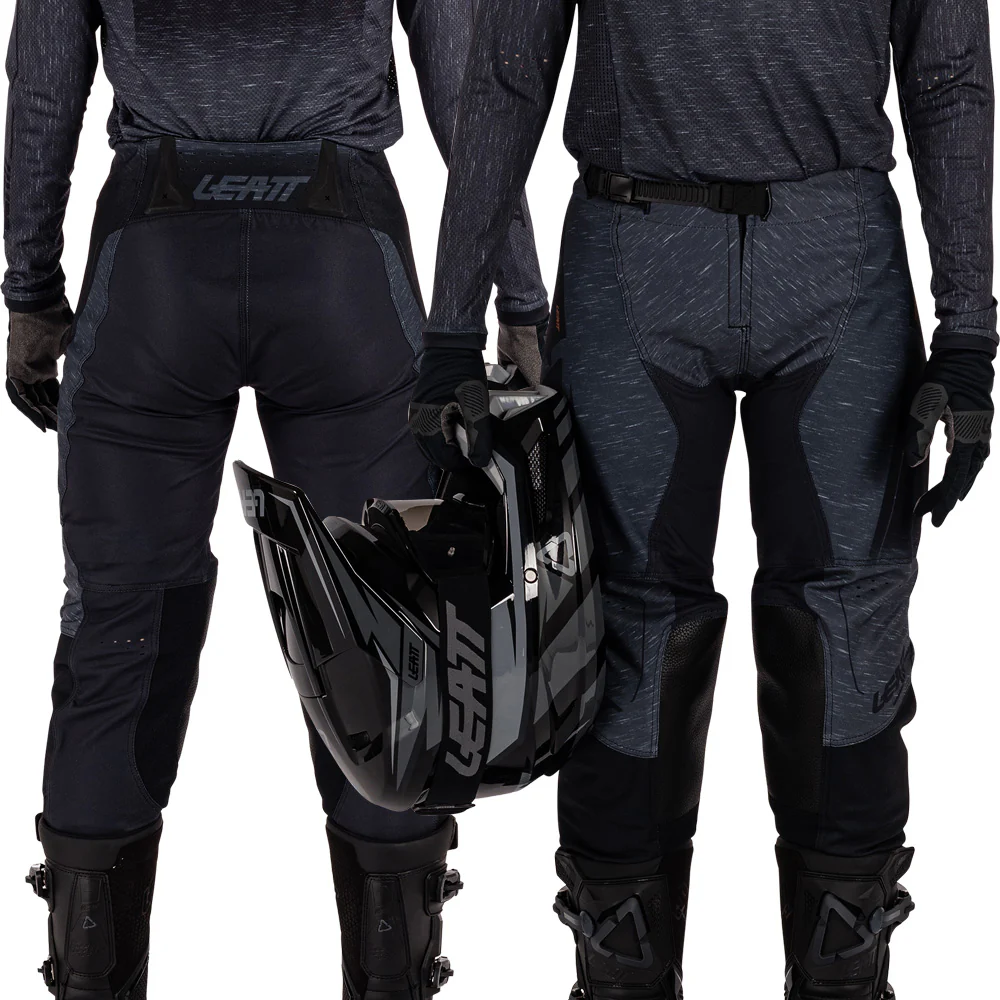 2026 Leatt 4.5 Moto Youth Pant Stealth Black Grey - Image 3