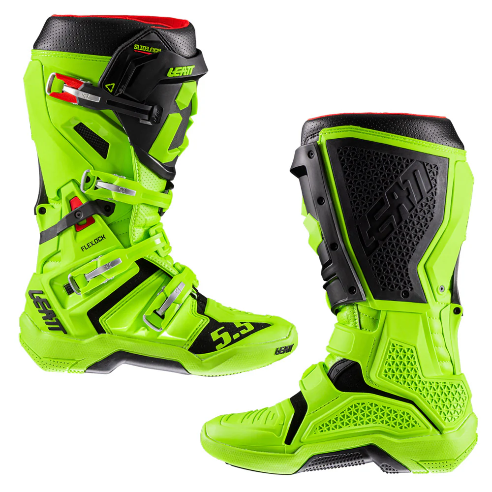 2026 Leatt 5.5 Flexlock Boots Lime Green - Image 3