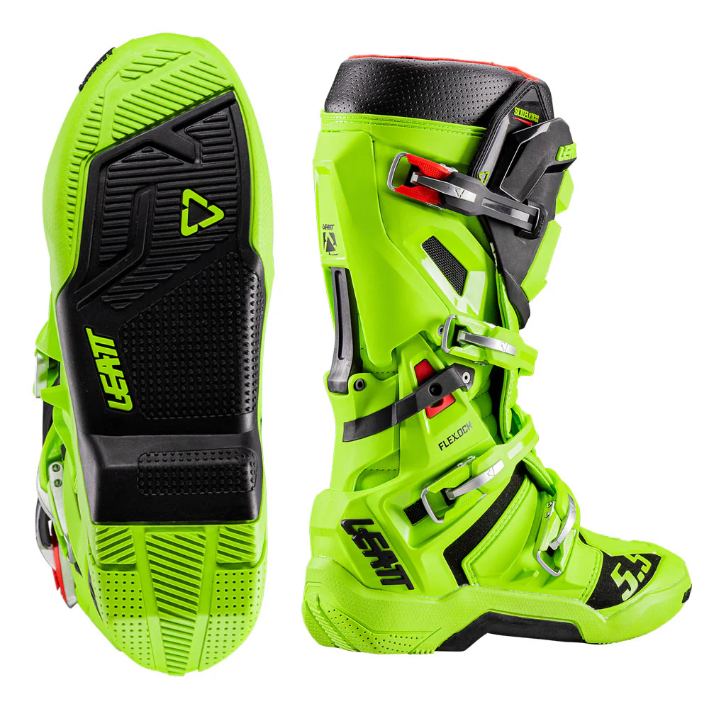 2026 Leatt 5.5 Flexlock Boots Lime Green - Image 4