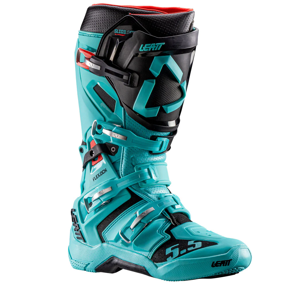 2026 Leatt 5.5 Flexlock Boots Teal - Image 2