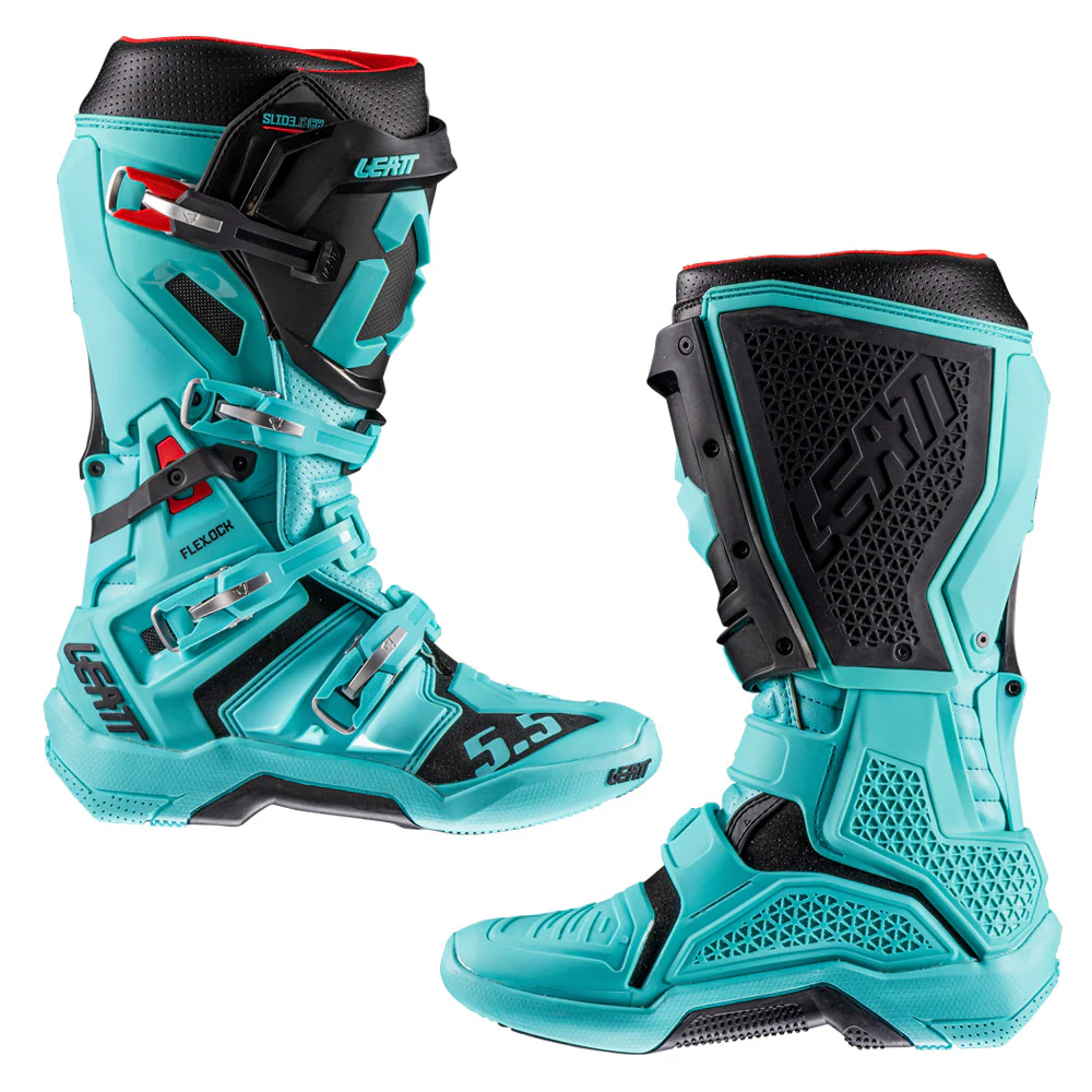 2026 Leatt 5.5 Flexlock Boots Teal - Image 3