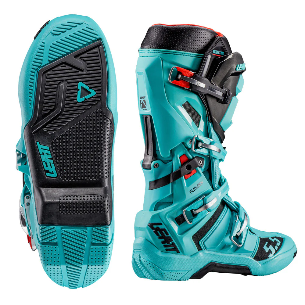 2026 Leatt 5.5 Flexlock Boots Teal - Image 4