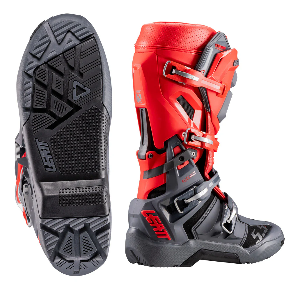 2026 Leatt 5.5 Flexlock Enduro Boots Red - Image 4