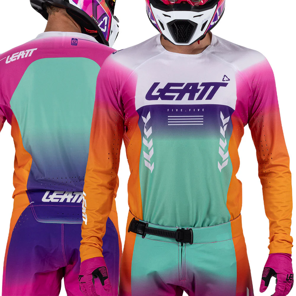 2026 Leatt 5.5 Moto Ultraweld Jersey Pinata Teal - Image 3