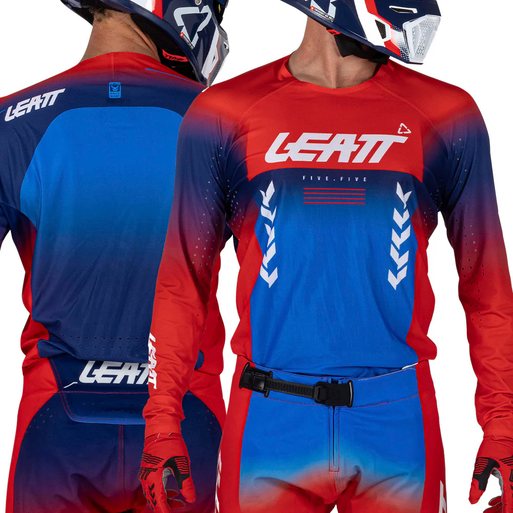 2026 Leatt 5.5 Moto Ultraweld Jersey Royal Blue - Image 3