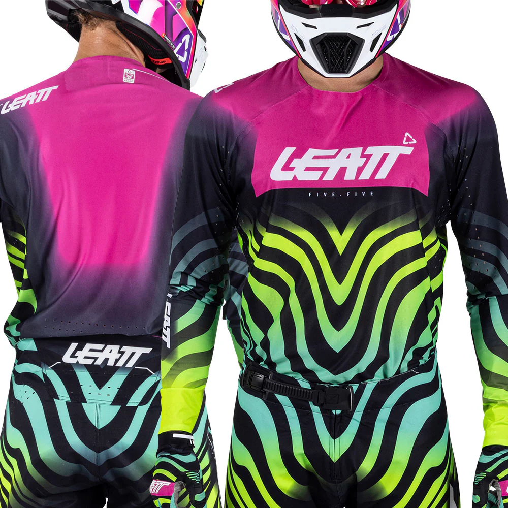 2026 Leatt 5.5 Moto Ultraweld Jersey Tiger Pink - Image 3