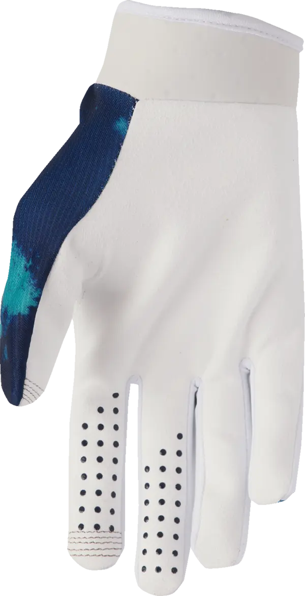 2026 Thor Glove Youth Launchmode Bleach White Aqua - Image 2
