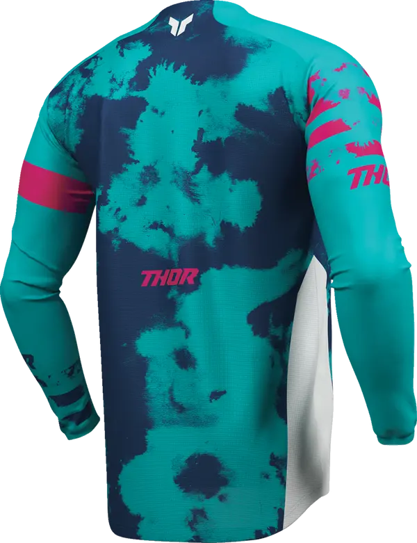 2026 Thor Jersey Launchmode Bleach White Aqua - Image 4