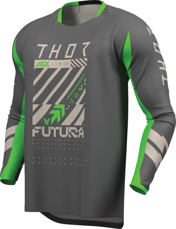 2026 Thor Jersey Launchmode Futura Charcoal Green - Image 2