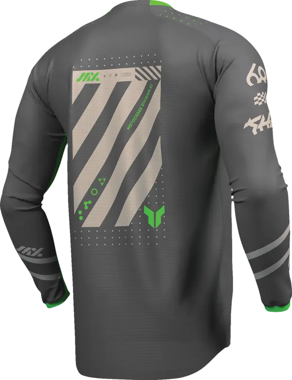 2026 Thor Jersey Launchmode Futura Charcoal Green - Image 4