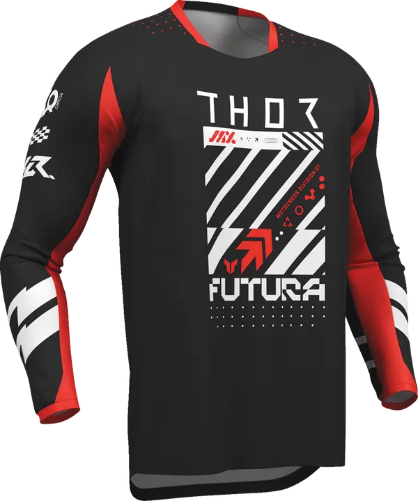 2026 Thor Jersey Launchmode Futura Black Red