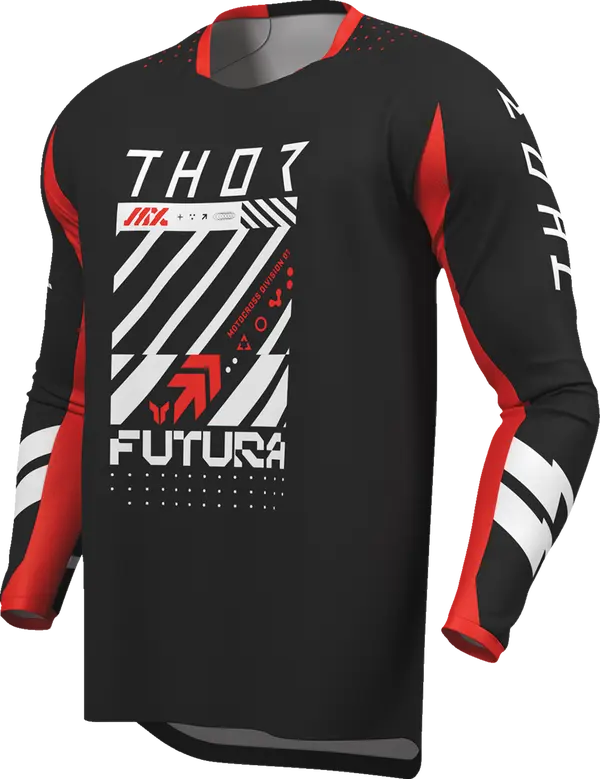2026 Thor Jersey Launchmode Futura Black Red - Image 4
