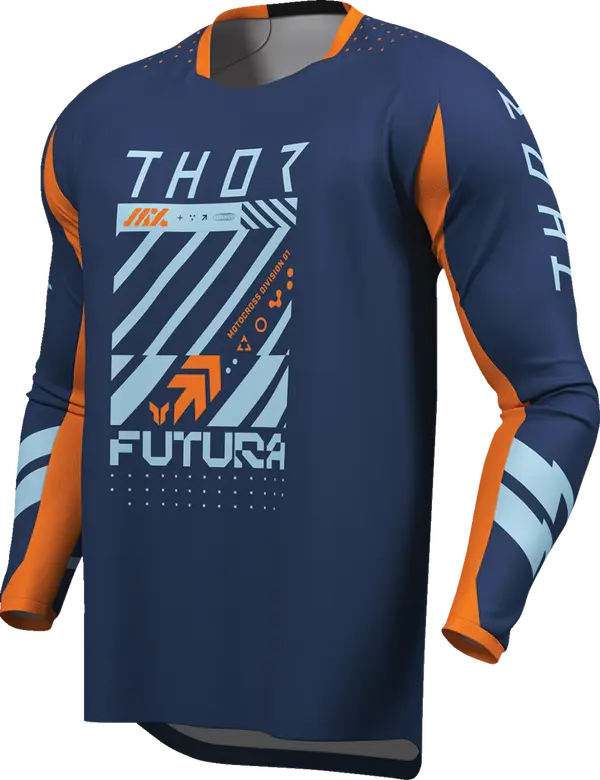 2026 Thor Jersey Launchmode Futura Navy Orange - Image 2