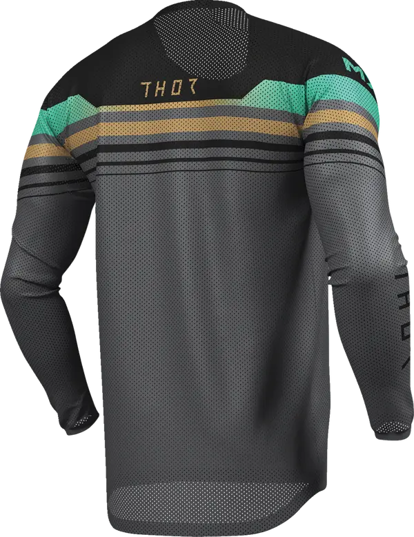 2026 Thor Jersey Launchmode Vent Raptor Black Charcoal - Image 3