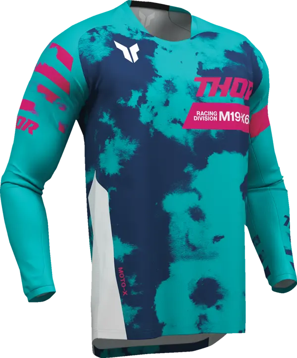 2026 Thor Launchmode Bleach Youth Jersey White Aqua