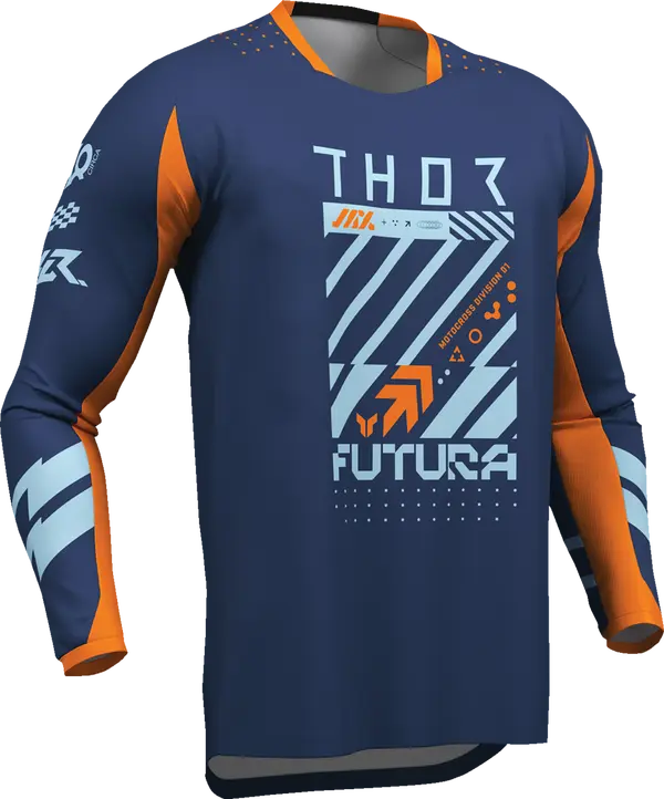 2026 Thor Launchmode Futura Youth Jersey Navy Orange