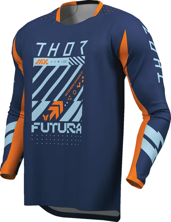 2026 Thor Launchmode Futura Youth Jersey Navy Orange - Image 2