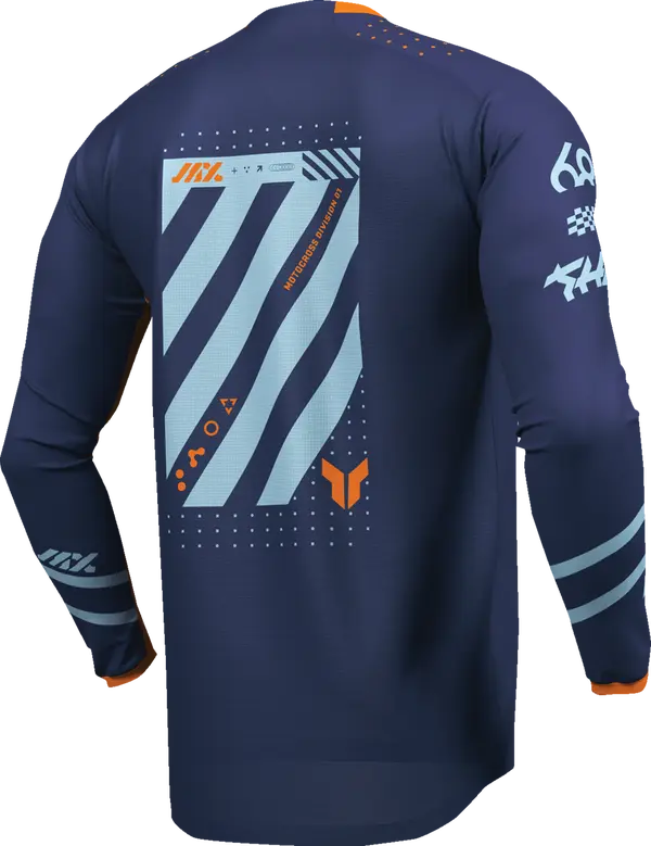 2026 Thor Launchmode Futura Youth Jersey Navy Orange - Image 3