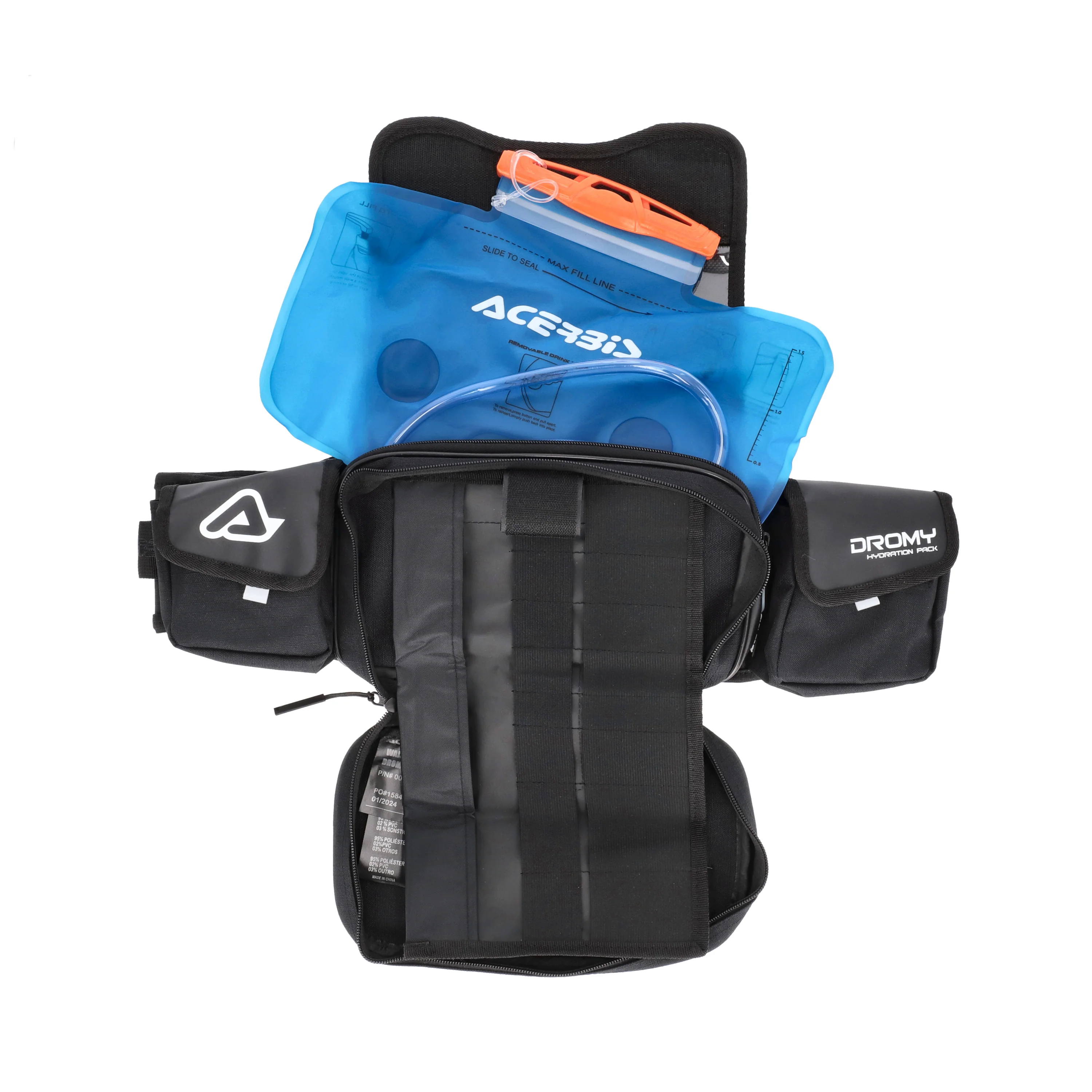 Acerbis Dromy Logo Waistpack 6.5L Black White - Image 4