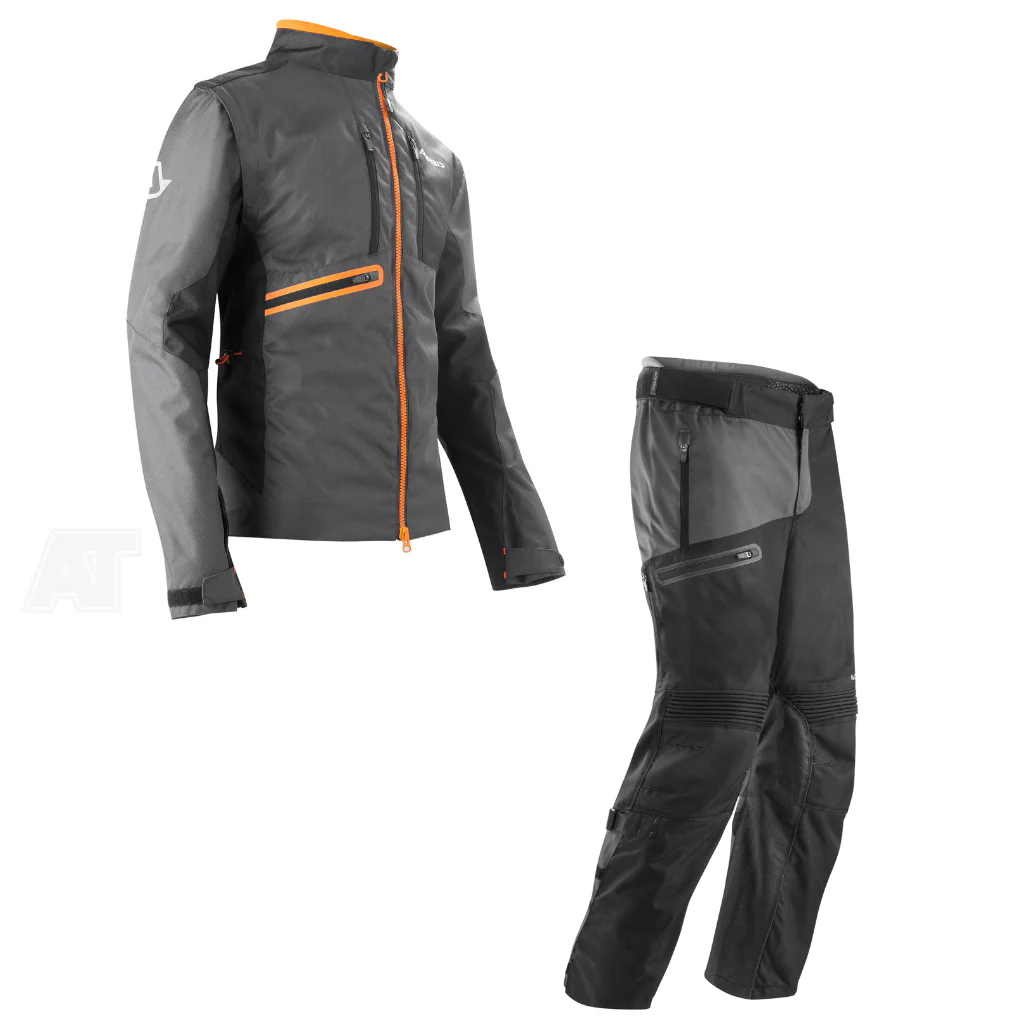 Acerbis Enduro One Kit Combo - Black Grey Orange