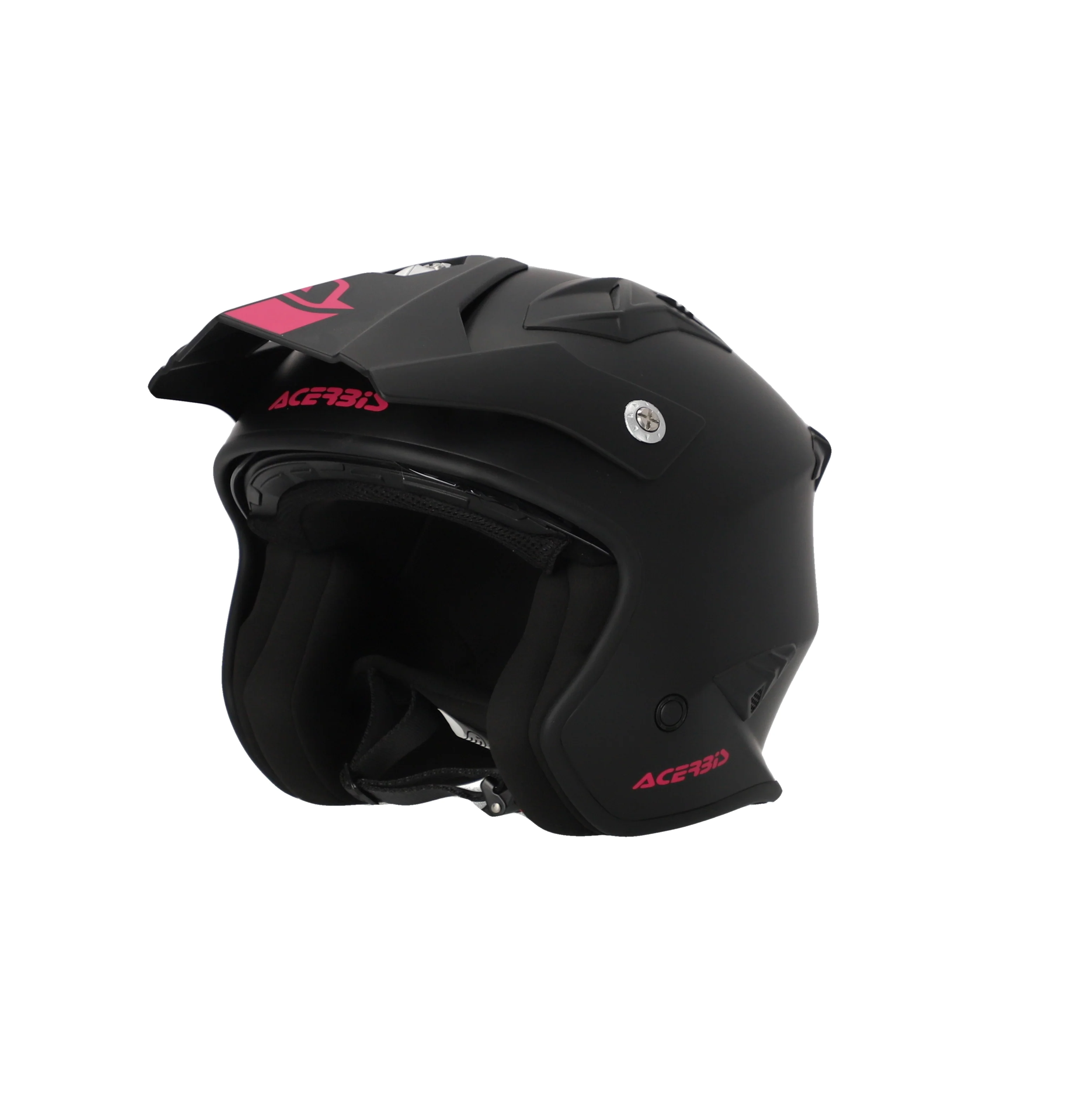 Acerbis Jet Aria Trials Helmet Black Pink - Image 3