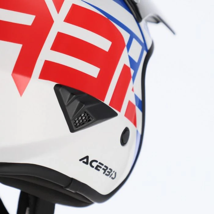 Acerbis Jet Aria Trials Helmet Bianco Blu Rosso - Image 6