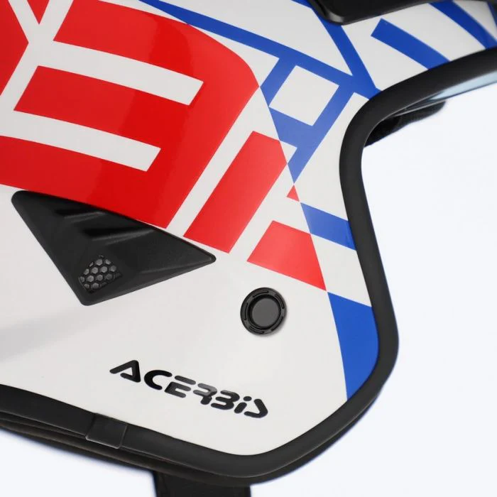 Acerbis Jet Aria Trials Helmet Bianco Blu Rosso - Image 7