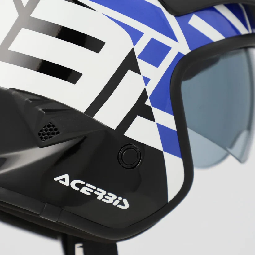 Acerbis Jet Aria Trials Helmet Black Blue - Image 6