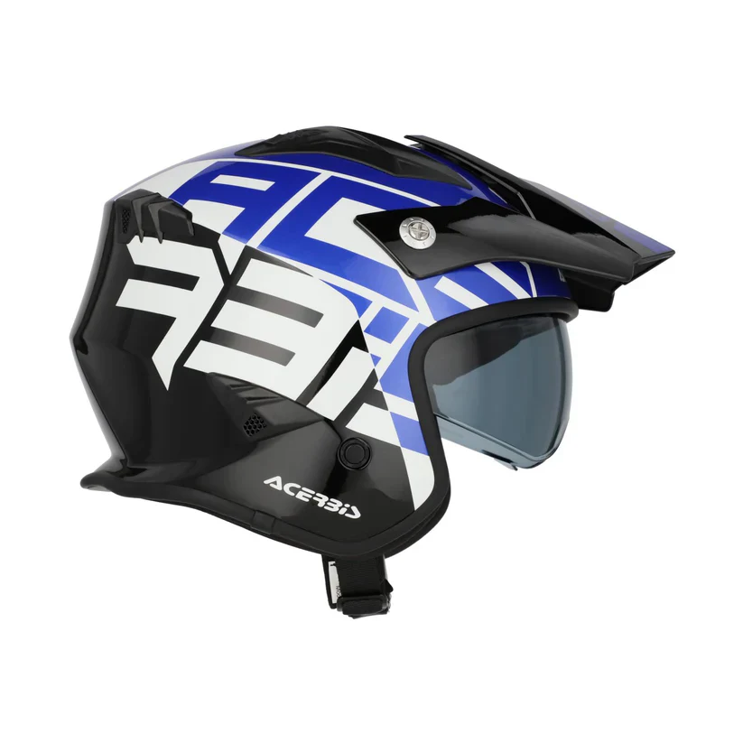 Acerbis Jet Aria Trials Helmet Black Blue - Image 9
