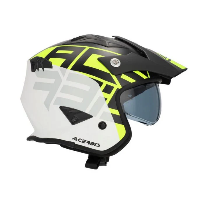 Acerbis Jet Aria Trials Helmet Black Fluo Yellow - Image 10