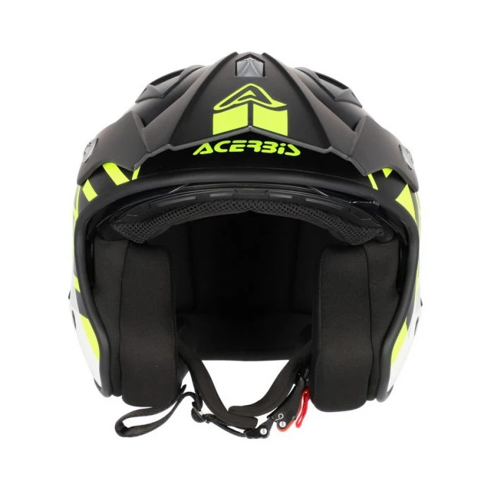 Acerbis Jet Aria Trials Helmet Black Fluo Yellow - Image 3